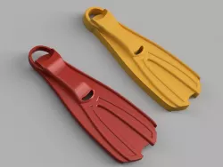 Scuba fins keychain