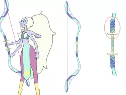 Steven Universe - Opal's bow parts