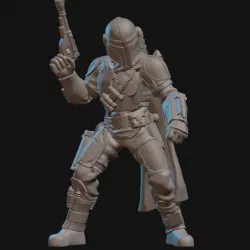 The Mandalorian (with upgraded Beskar armor) Miniature