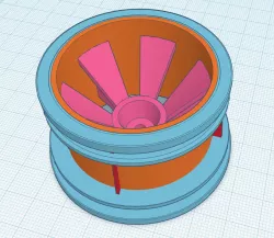 Wheel Hub for 1:18 RC Crawler Tyre
