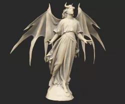 Winged Angelic Demon Statue