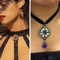 Yennefer of Vengerberg Obsidian Star Pendant