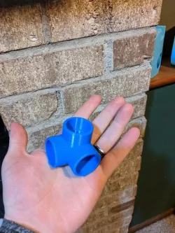 3 Way Corner Pipe Connector PVC 3/4"