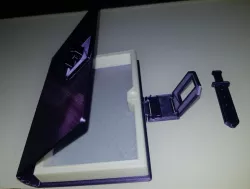Book box with sword hinge
