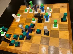 Complete Minecraft Chess Set