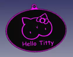 Hello Kitty Parody Sign