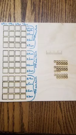 Laser Cut Squares Snapmaker 2.0 A250 G-Code