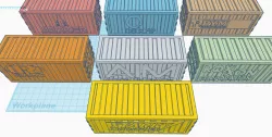 Marvel Crisis - 40mm Shipping Containers with Logos