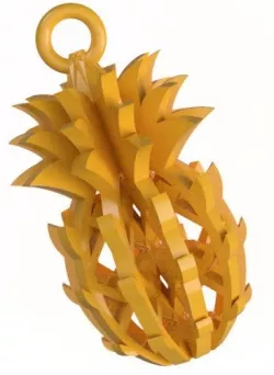 Pineapple Keychain 3D