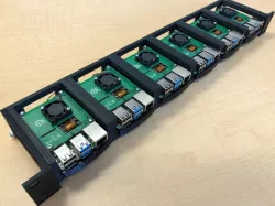 Raspberry Pi 4 1U rack-mount bracket