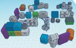 Sci fi station colony spaceport scatter terrain 