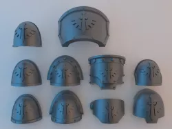Space Marine Shoulder Pads - Dark Angels