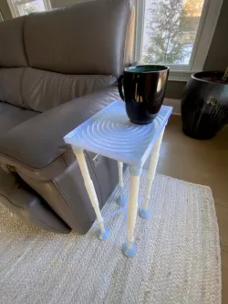 Spiral couch-side table