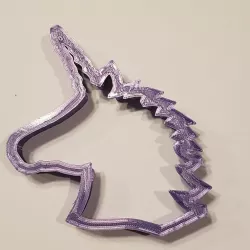 Unicorn head cookie cutter