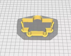 Airplane cookie cutter front