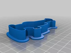 Airplane cookie cutter side