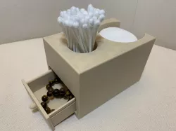 Bathroom Box - Cotton Swab and Pads holder