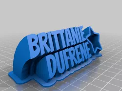 Britt 2-line name plate (text)
