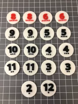 Catan Board Game Number Tokens