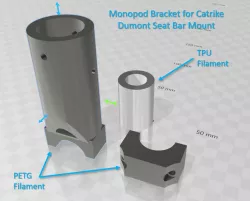 Catrike Camera Mount System Using a Monopod