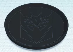 Decepticon Logo Coaster Transformers Stackable