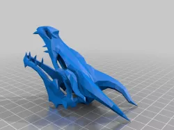 dragon Skull Big Teeth Mesh Fix