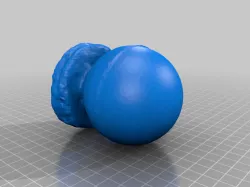Imploding Chocolate Sphere cake on a biscuit 3d scan
