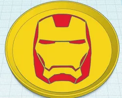 Iron Man Dual Color Coaster Stackable