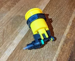 Latching switch adapter for arcade button