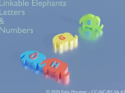 Linkable Elephants - Letters & Numbers (Redesign/Remix)
