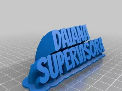 My Customized Sweeping 2-line name plate (text)