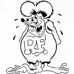 Rat Fink stencil