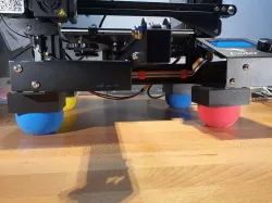 Silent Printer feet using 70 mm Softballs