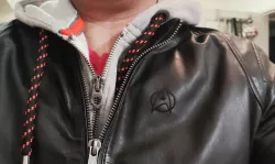 Star Trek logo on a leather jacket
