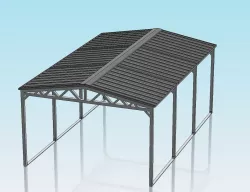 1:32 SCALE PITCHED ROOF CARPORT