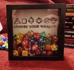 3D Printed DnD Dice Shadow Box