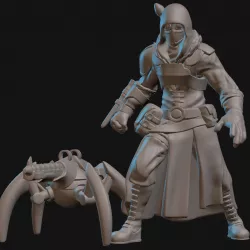 Artillerist Artificer with Eldritch Cannon Miniature