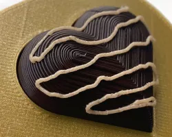 Chocolate heart pin