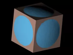 Cube planet scaled one in sixty million
