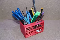 Desk Pen & SD & Bits Organizer