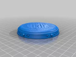 Fancy round base (flat bottom for better FDM print)