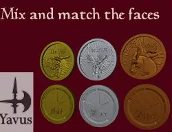 Gold, Silver and Copper Coins for Roleplaying Games