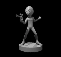 Grey Alien with Blaster