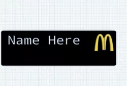 Mcdonalds badge