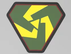 Multi-Material Star Trek TOS The Gamesters of Triskelion Symbol