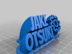 My Customized Sweeping 2-line name plate (text) 30