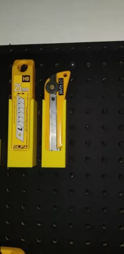 OLFA L2 utility knife pegboard mount