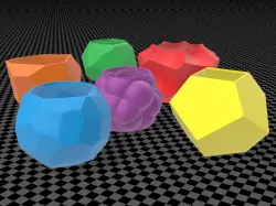 Random polyhedron planters