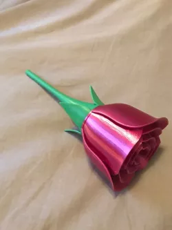Remixed Rose with Stem - Hex Nut attachment added