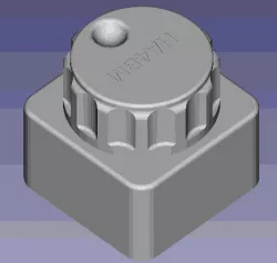 SDR Sharp dial knob from Dell WM514 wireless mouse